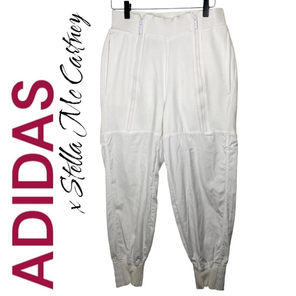 ADIDAS x STELLA MCCARTNEY White High‎ Rise Jogger Track Pants, Size XS